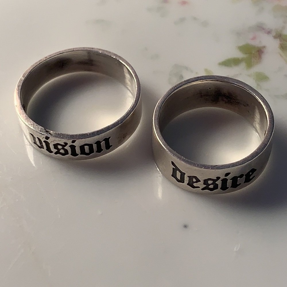 Vision/Desire sterling rings